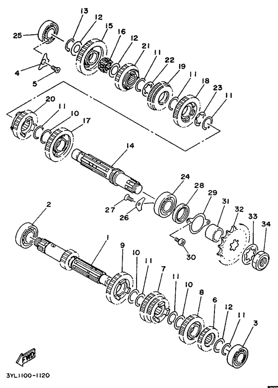 TZ250 Трансмиссия