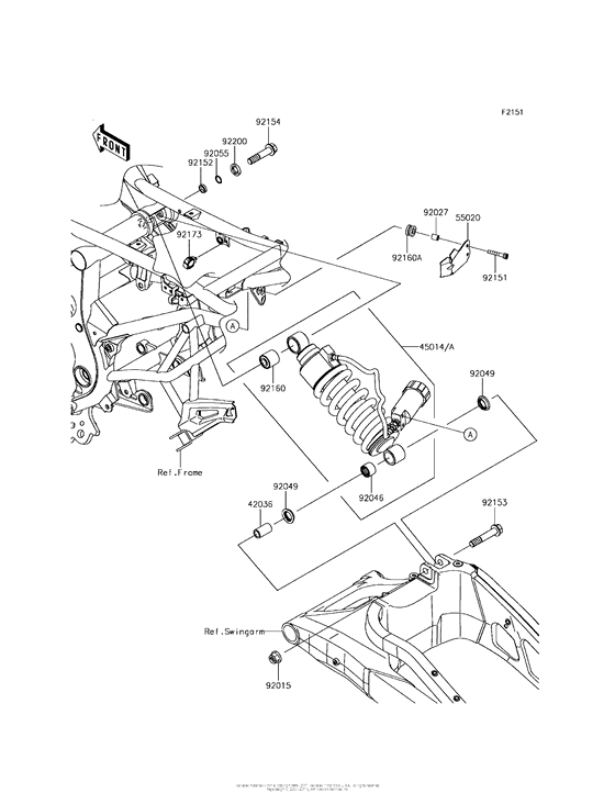 KLE650 Подвеска  /  амортизатор