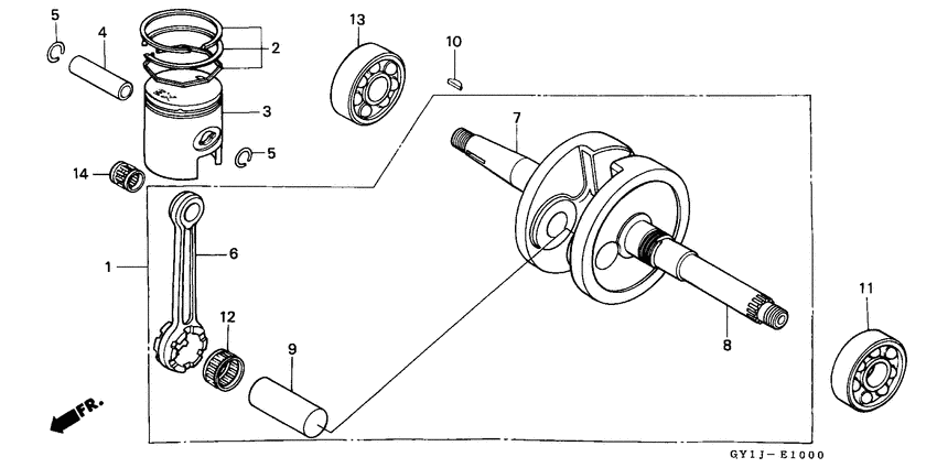 Crankshaft/piston