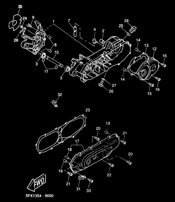 CW50RS Картер двигателя