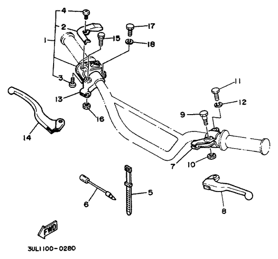 Handle switch. lever