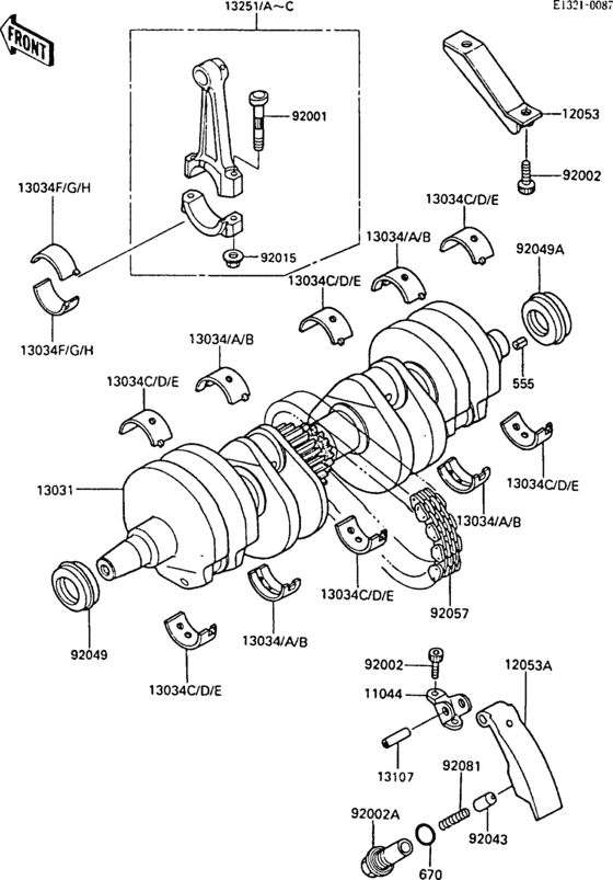 ZX600 Коленвал