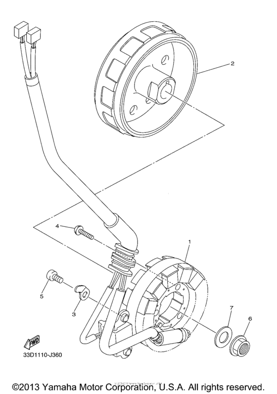 YZ450FDW Генератор