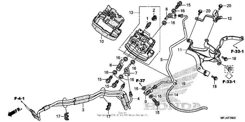 Front valve unit (cbr600ra)