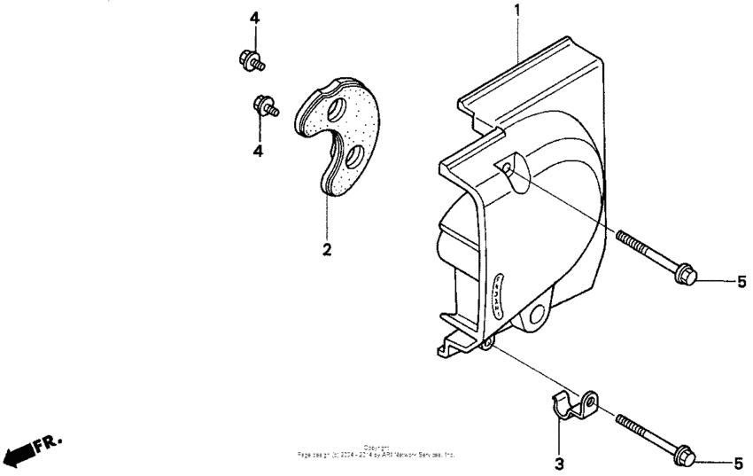 CMX250C Левая задняя крышка картера