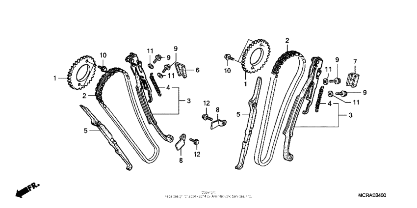 Cam chain + tensioner