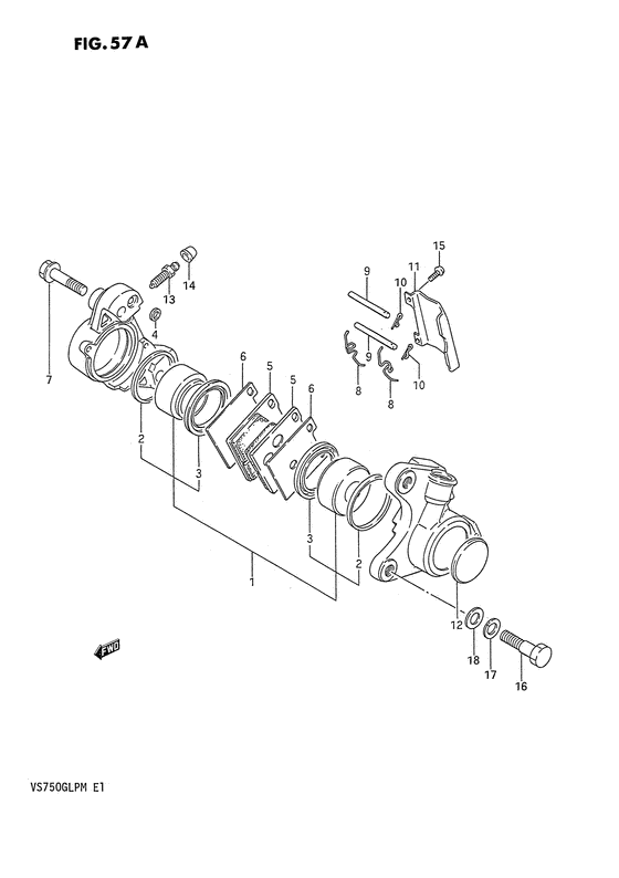 VS750 Передний суппорт