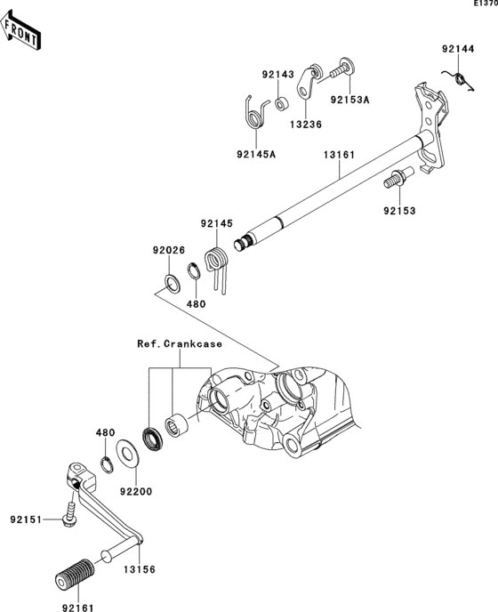 ZX1400 Механизм переключения передач