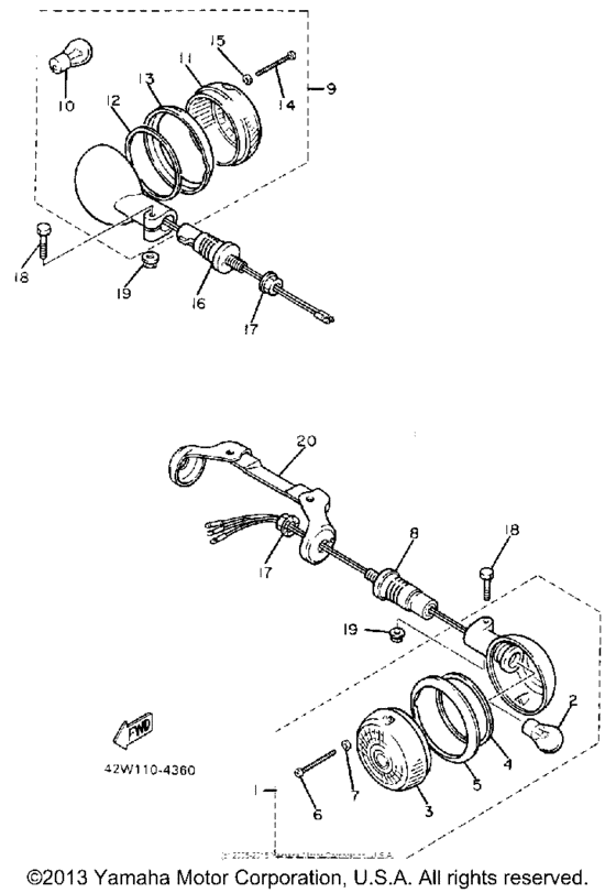 XV750UC Поворотники