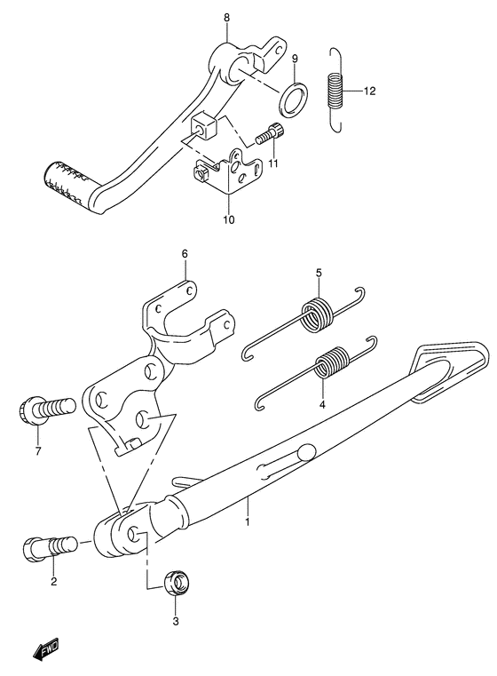 GSX-R600U1 Stand comp