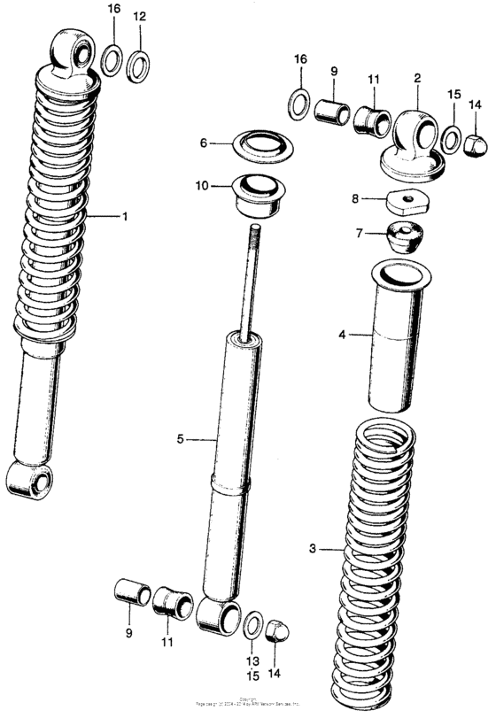 Cl100 rear shock absorber k2-s3