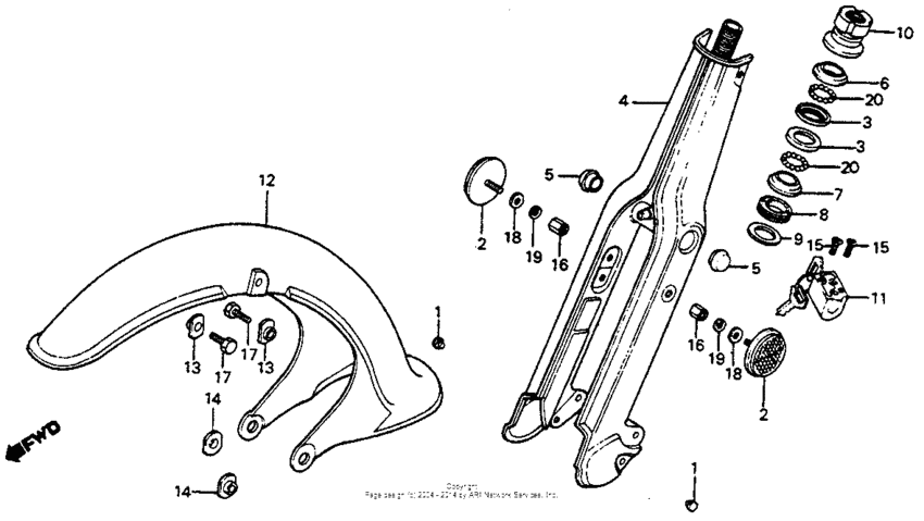 Front fork + front fender
