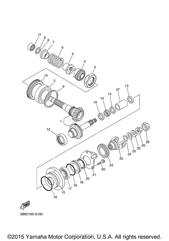 XVS11AWXW Промежуточный ведущий вал