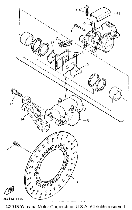 FZR1000EC Задний суппорт