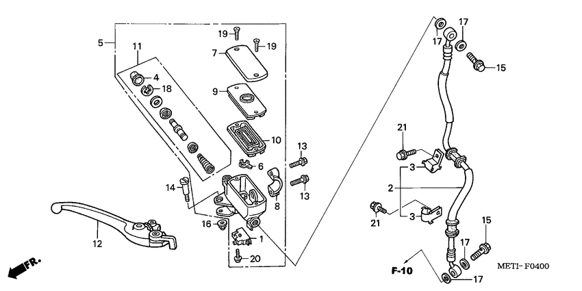 Fr. brake master cylinder