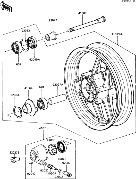 ZX900 Переднее колесо
