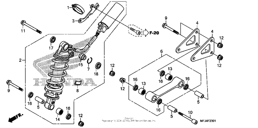 Rear shock absorber (cbr600ra)