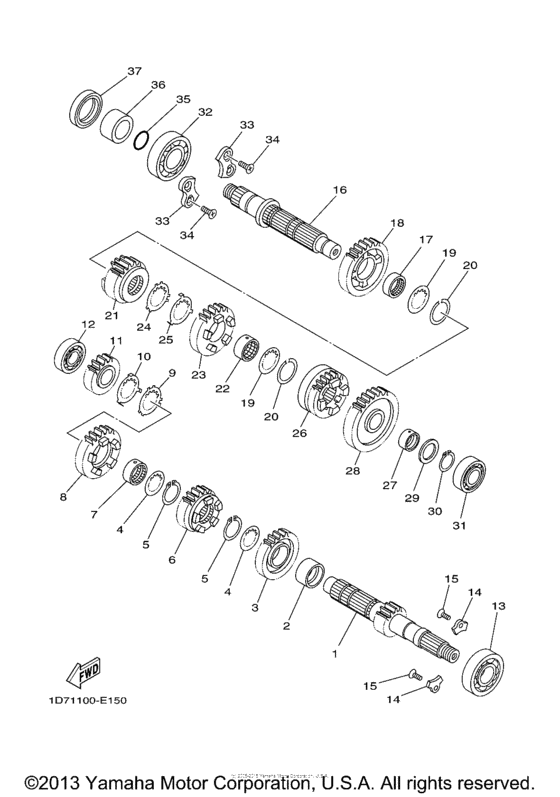 XV1900AS Трансмиссия