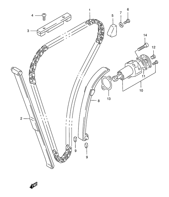 GS500 Держатель направляющей