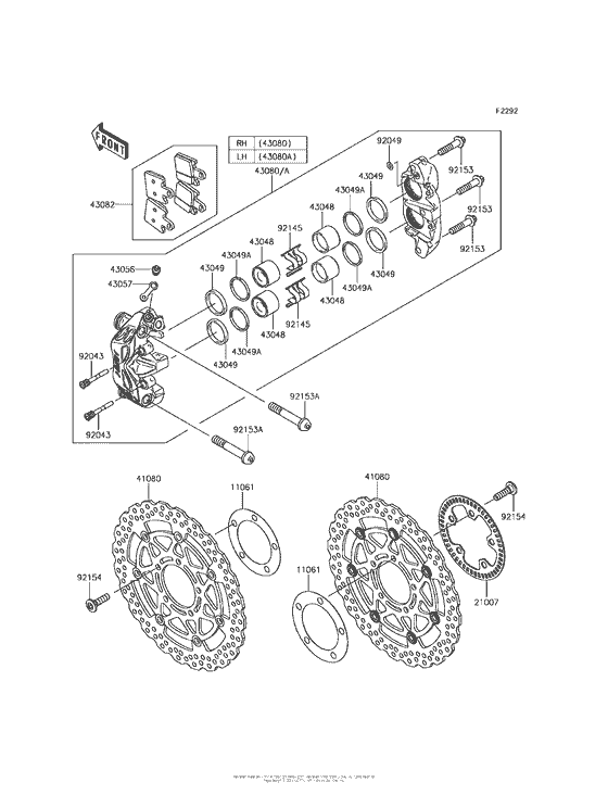 ZG1400 Передний тормоз
