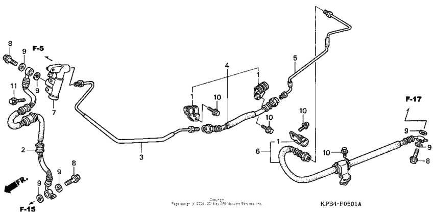 Rear brake pipe (1)