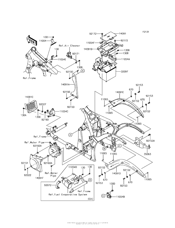 VN900 Рама ,крепежные детали