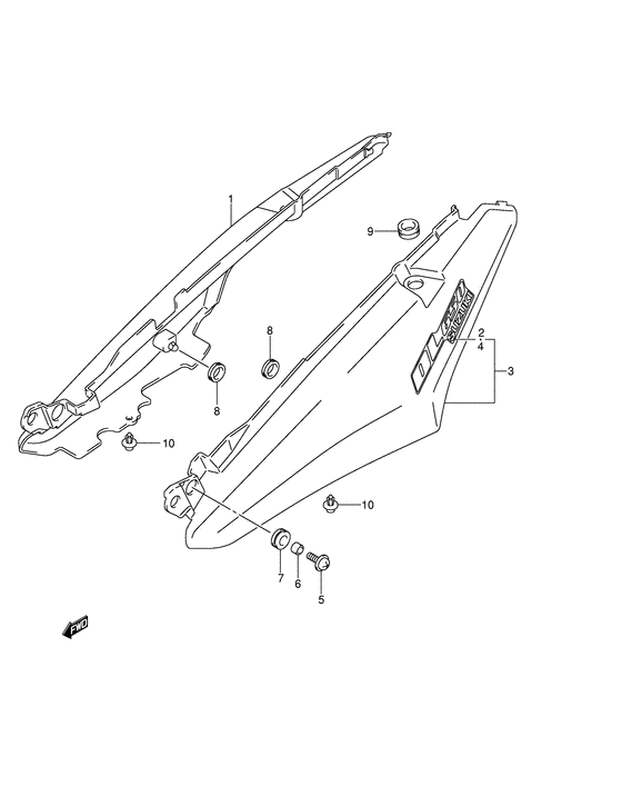 DL650 Обтекатель сидения