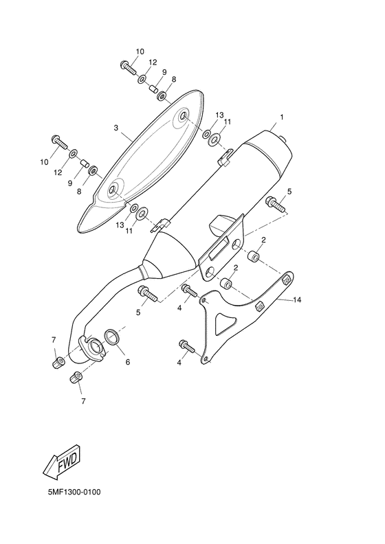 XN125 Выхлопная система