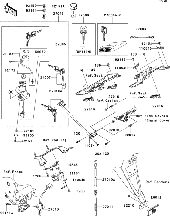 ZR1000 Замок зажигания