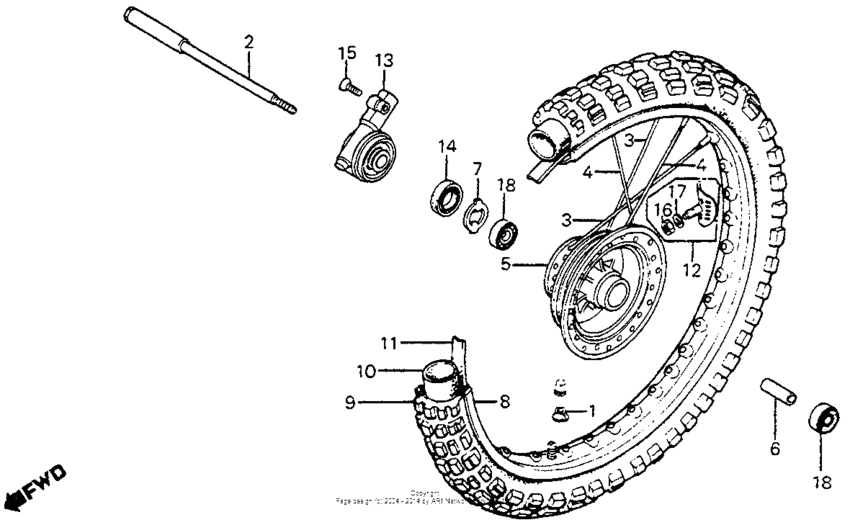 Front wheel 83