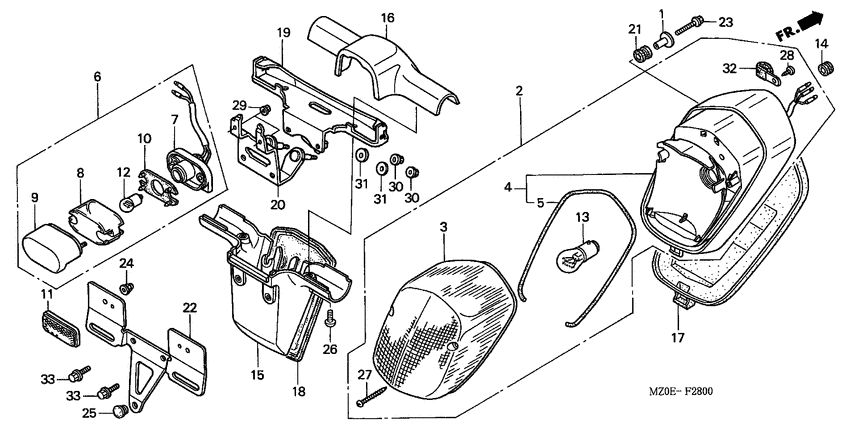 Taillight unit ass`y