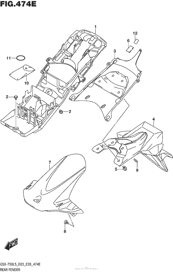 Rear Fender (Gsx-R750L5 E33)