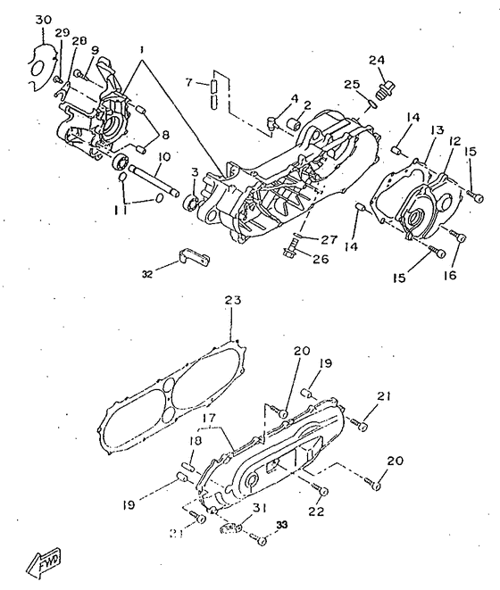 CW50RSP Картер двигателя