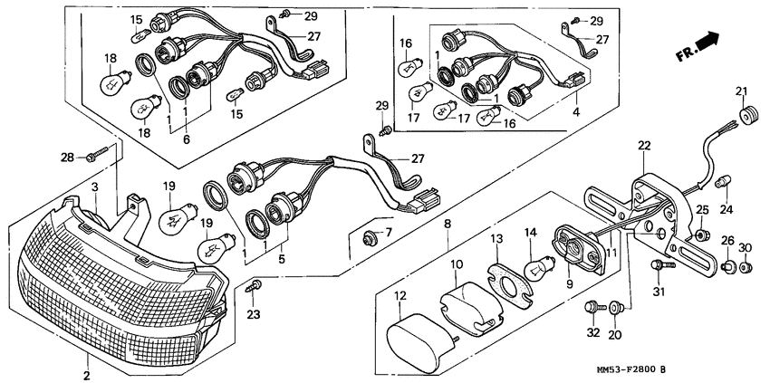Taillight unit ass`y