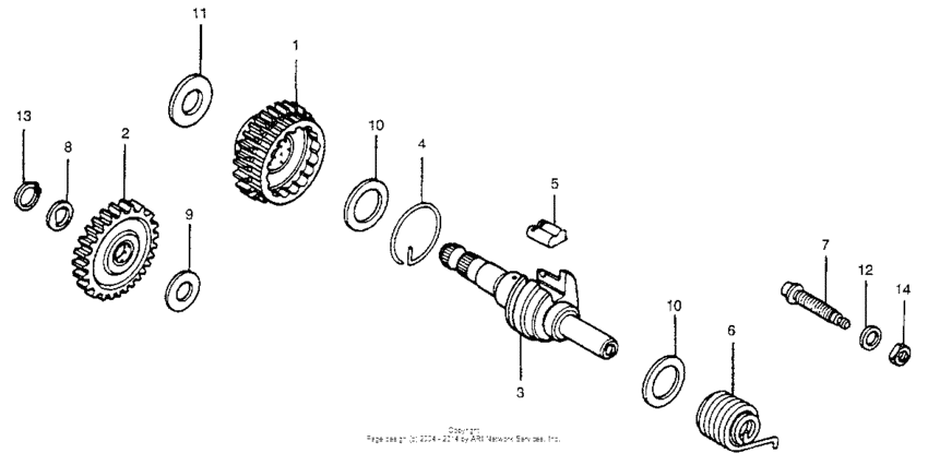 MR175 Кик стартер