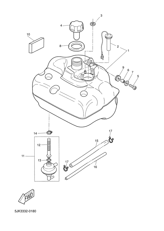 CW50RS Топливный бак