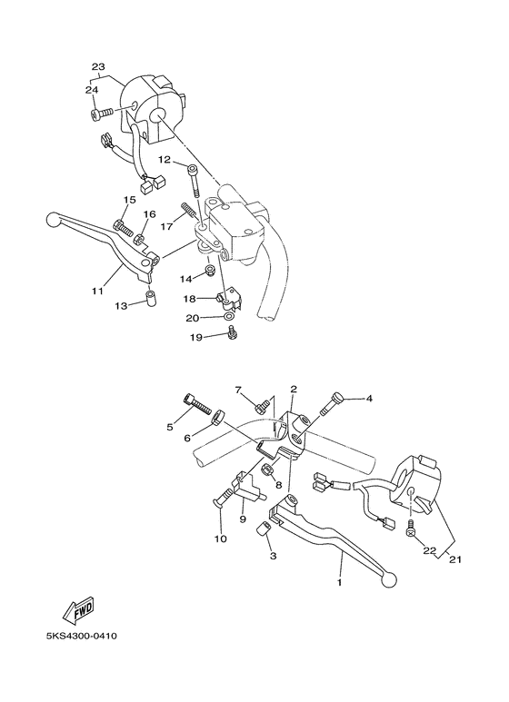 XVS1100A Handle switch. lever