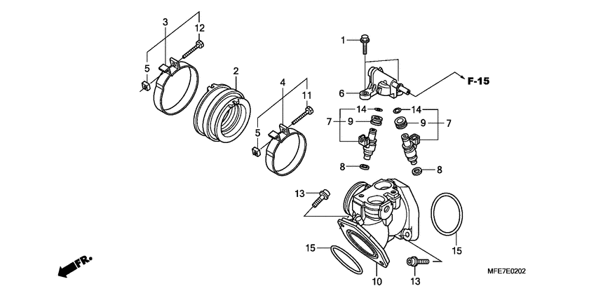 VT750C2F Intake manifold / injector