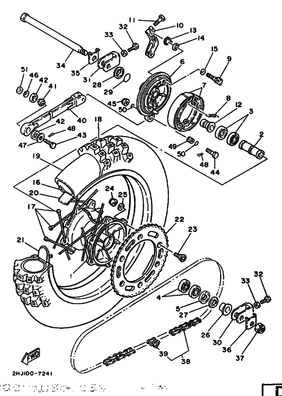 Rear wheel complete assy