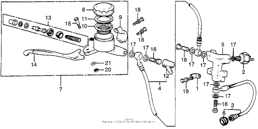 Master cylinder + brake hose