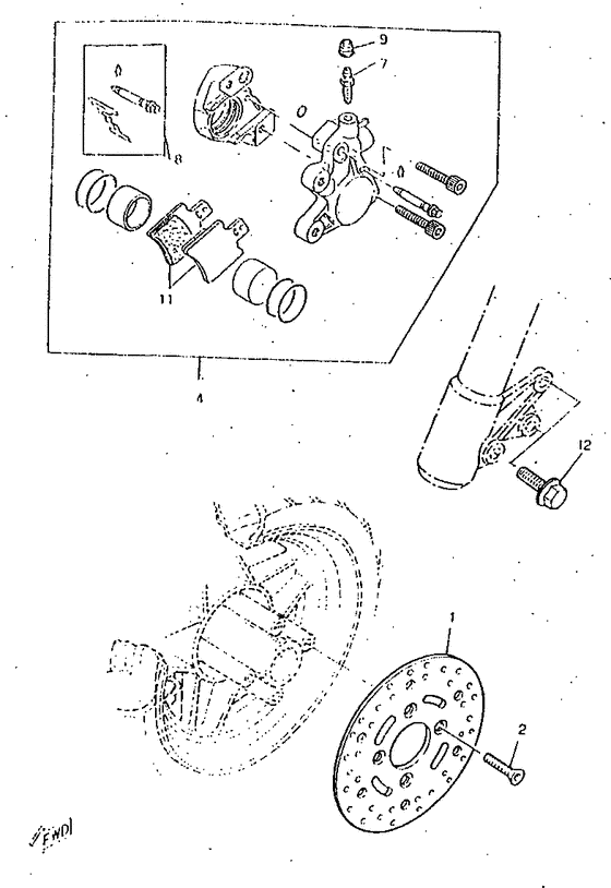 CW50RSP Front brake. caliper
