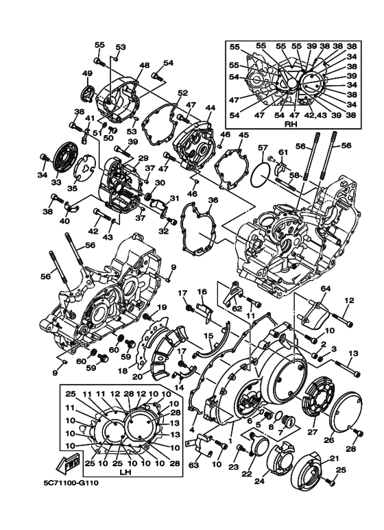 Crankcase cover ass`y  (v