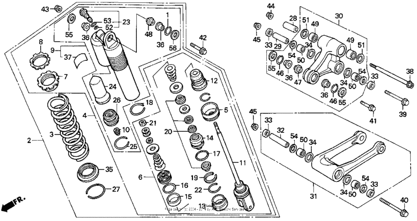 Rear shock absorber 94