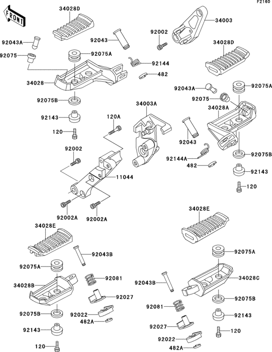 ZG1000 Подножки