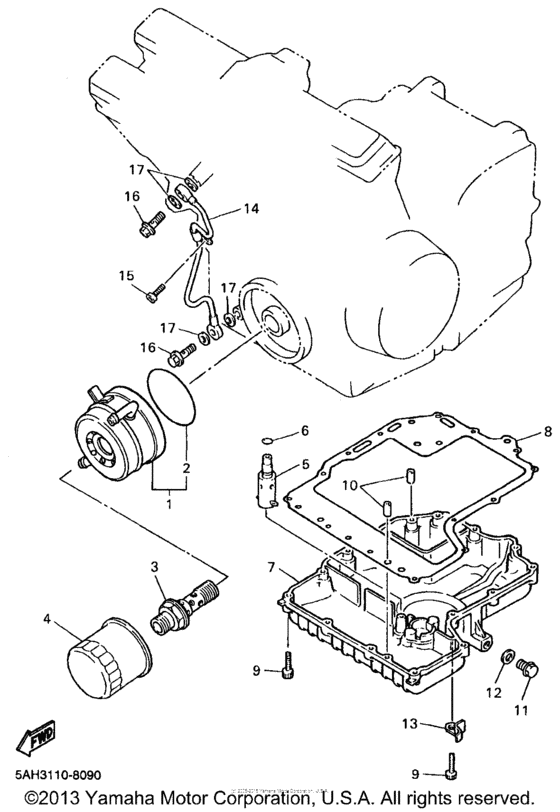 YZF600RK Масляный картер