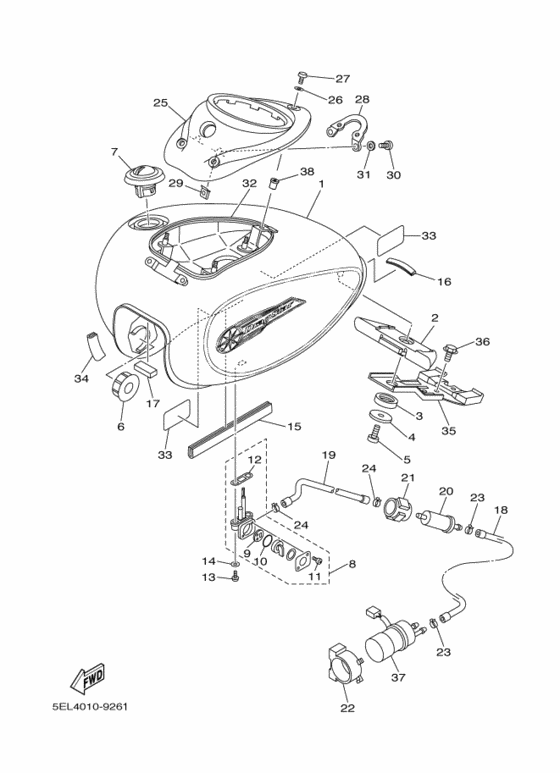 XVS1100 ﾌﾕｴﾙﾀﾝｸ