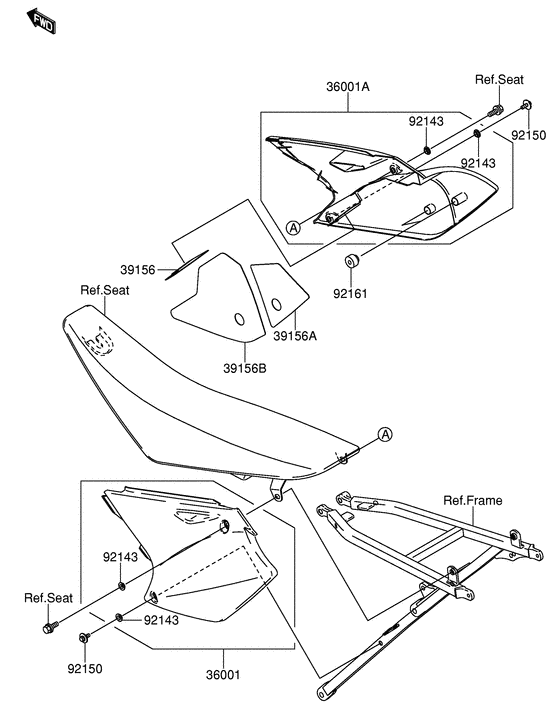 RM-Z250 Боковая крышка