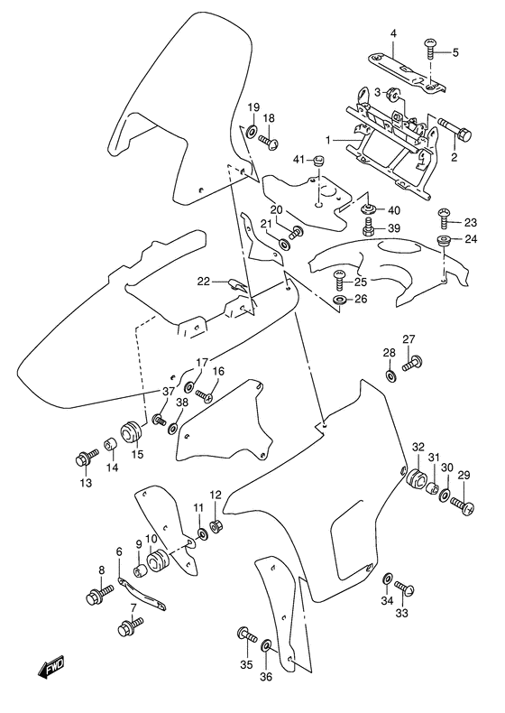 Cowling fitting set
