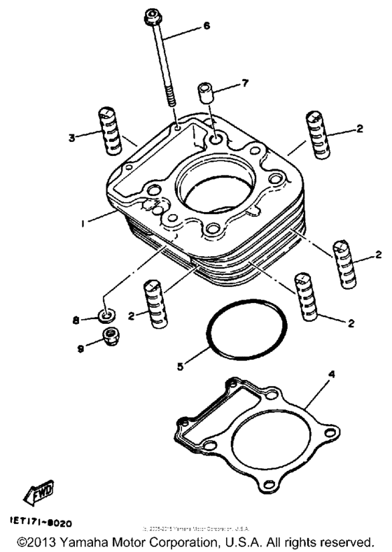 XT350A Цилиндры