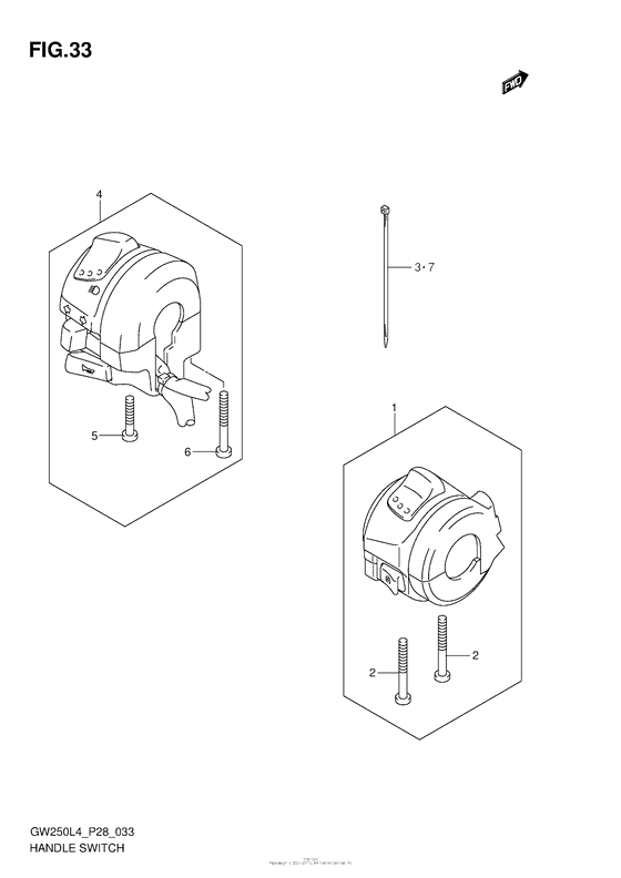 GW250 Рулевые переключатели